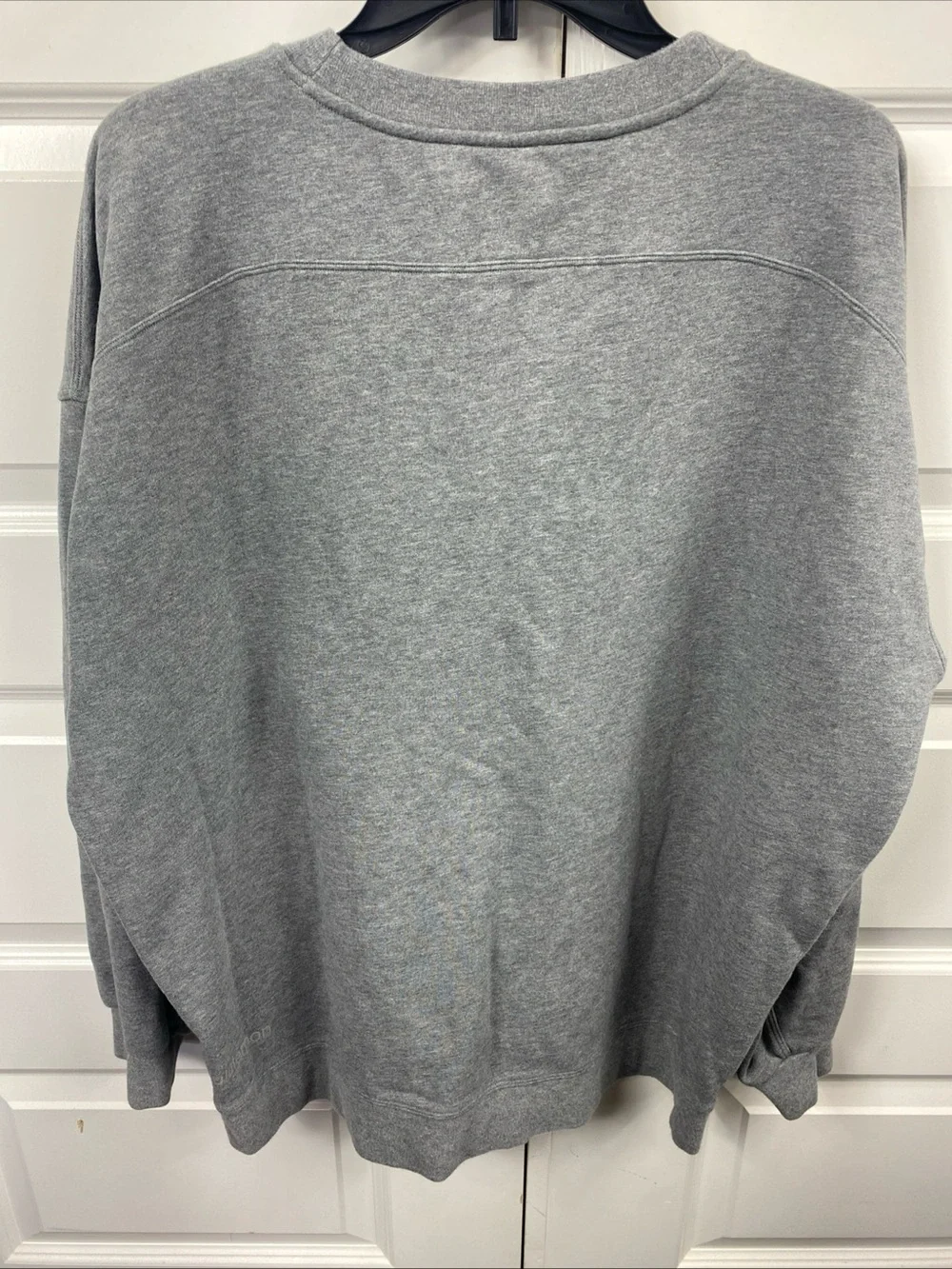 Lululemon Perfectly Oversized Crew Neck Sweatshirt Blue Linen Cotton Terry Sz 10